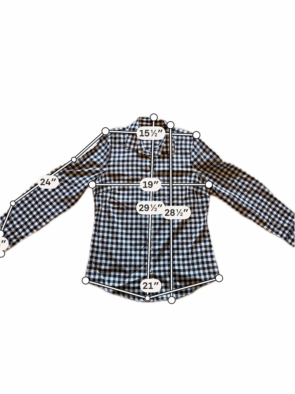J. Crew Black and White Gingham Button-Down Shirt